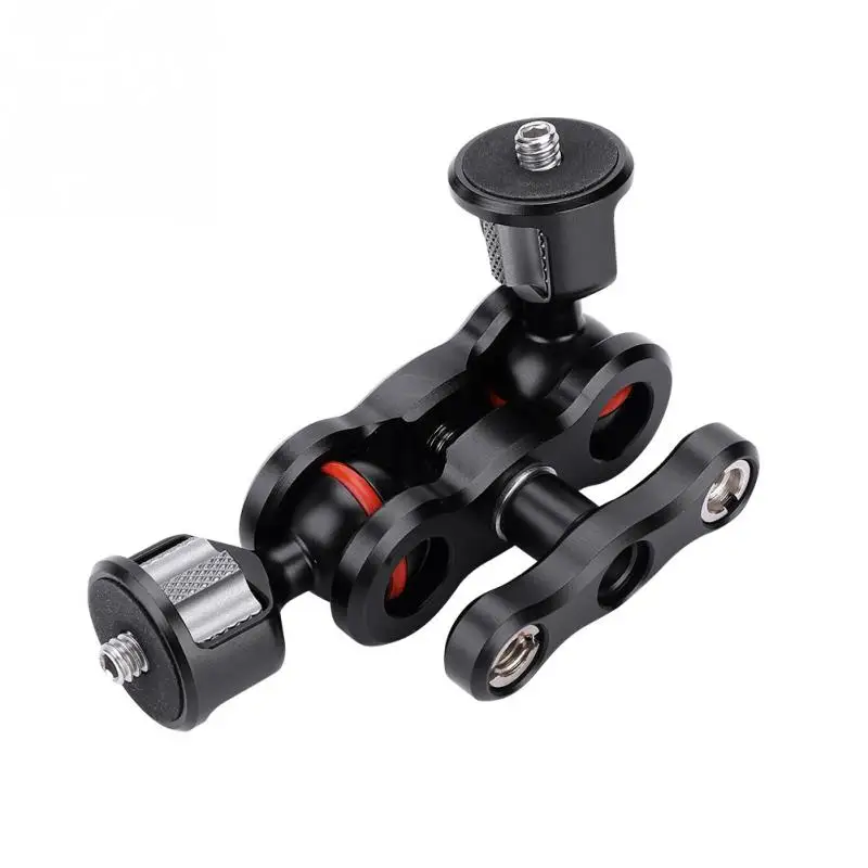 

Multi-Function Dual Ball Head Hot Shoe Magic Arm Mount Adapter with 1/4'' Screw for Sony Canon Nikon DSLR Cameras