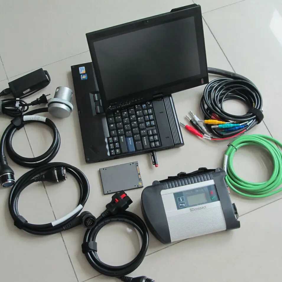

super mb star c4 sd connect diagnostic tool with newest software V2019.07 ssd with x201t laptop touch screen free shipping