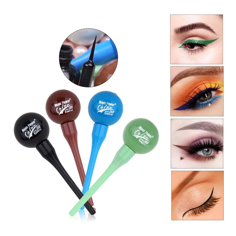 

4 Color Eyeliner Liquid Waterproof Easy To Wear Make Up Matte Eye Liner Blue Green Black Brown Eyliner HOT Sale 2019