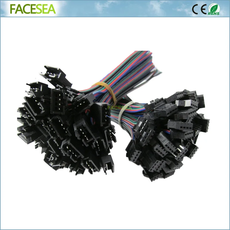

10~100 Pairs 15cm JST SM 2/3/4/5Pins Plug Male to Female Wire Connector Quick Connector Terminal Block 2 3 4 5 Way Easy Fit LED