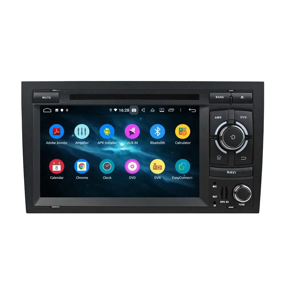 Excellent DSP 4GB RAM 8-Core 7" Android 9.0 Car Radio DVD Player for Audi A4 S4 RS4 2002-2008 GPS WIFI Bluetooth 4.2 USB DVR Mirror link 2