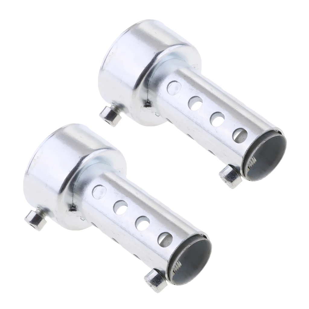 2pcs Universal Motorcycle Muffler Silencer 80mm 3 inch Long (for Round Mufflers Pipes 42mm/1.65inch)