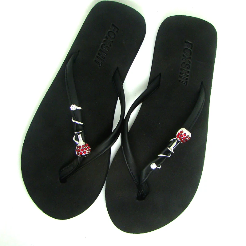 flip flops with stones