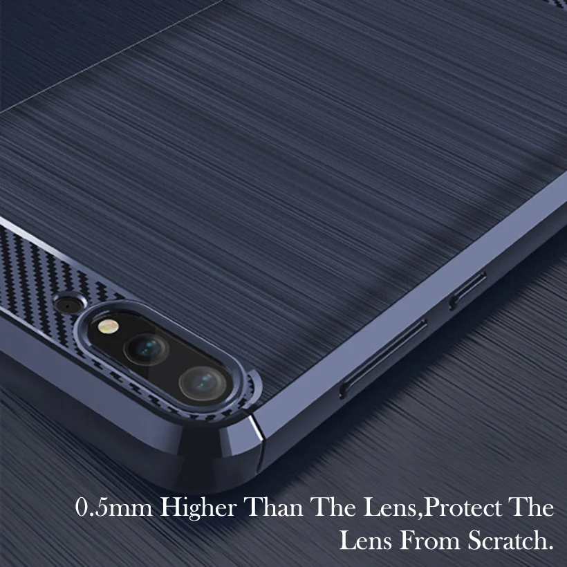 Bolomboy ألياف الكربون حافظة لهاتف Huawei Y6 2018 حالة سيليكون لينة TPU أسود الرسم حالات لهواوي الشرف 7A غطاء 5.7 بوصة