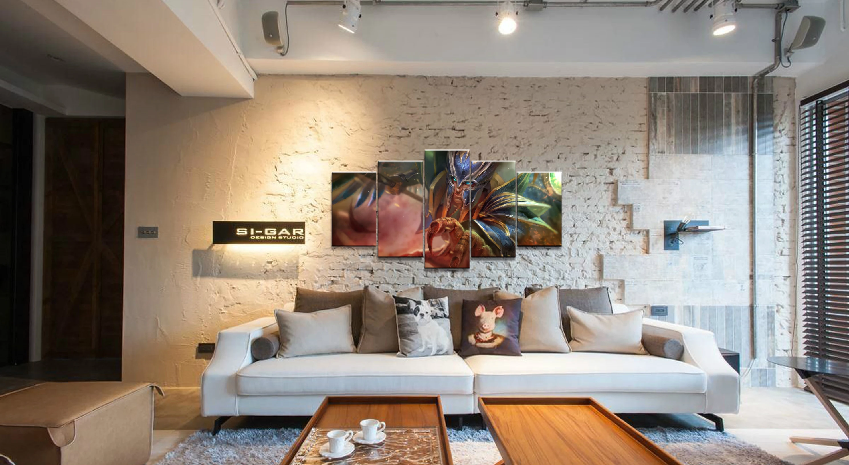  Wall Art Game Poster 5 Pieces DOTA 2 Poster Printed Canvas Painting Pictures Modern Painting On Can