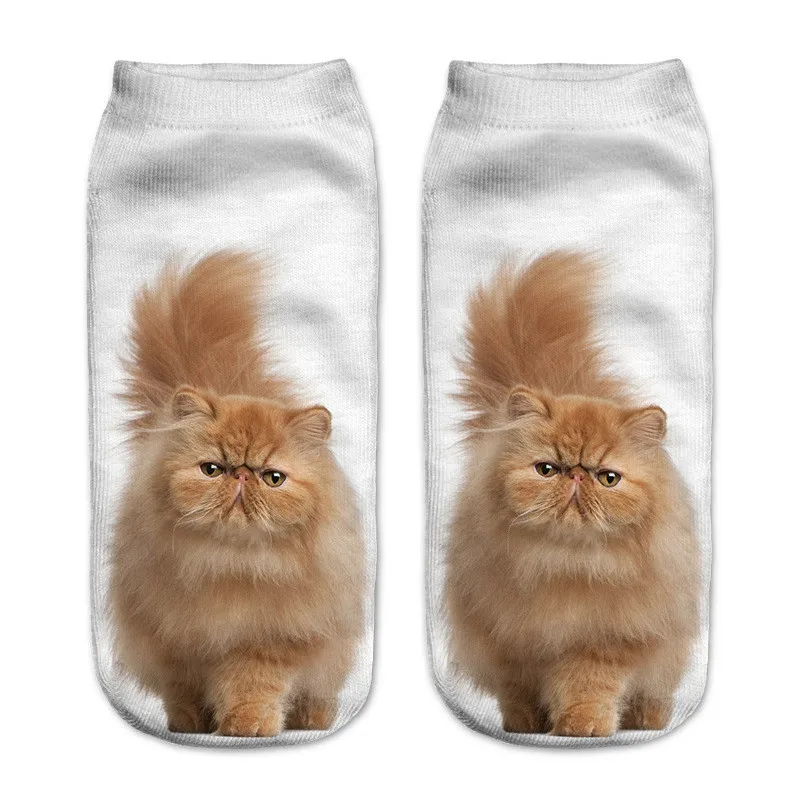 Дизайн, женские носки с 3D принтом кота, брендовый носок, модные рождественские носки унисекс, Meias, женские забавные носки, Прямая поставка