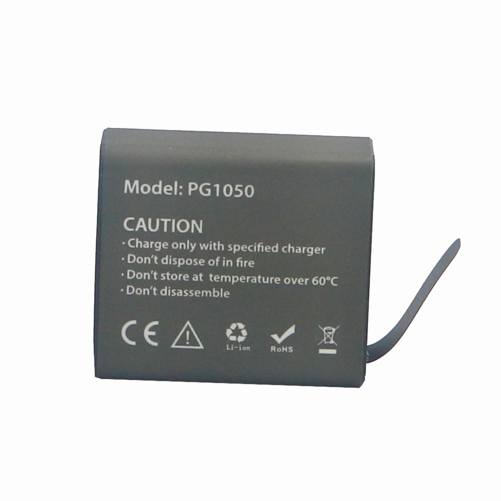 Recarregável de Íon-lítio Peças e Acessórios para Câmeras 1050mah para Eken Bateria Unidades h8 h9 H8r H9r Pro Ação Esporte 4 Pg1050 V8s - Image 3