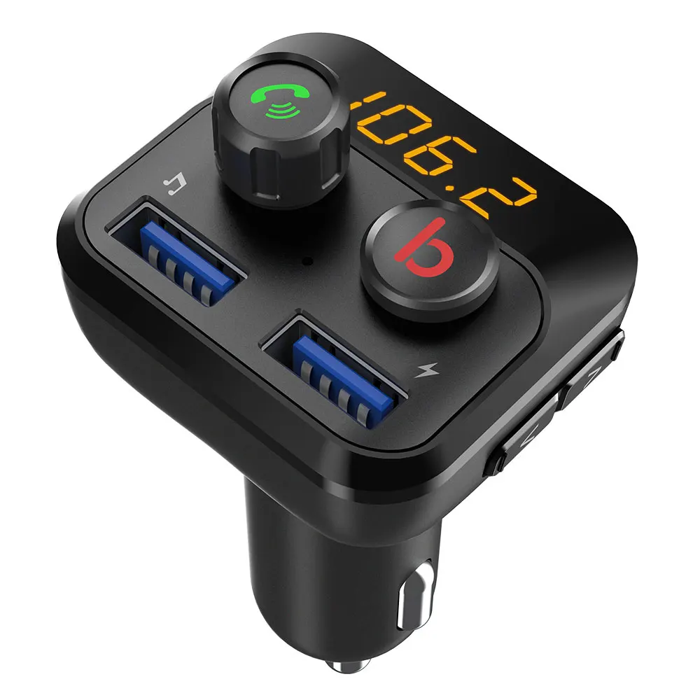 Двойной USB BT201D fm-передатчик Bluetooth автомобильный комплект MP3 бас громкой связи Автомобильный Универсальный Музыкальный Микрофон Смарт стерео