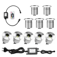 QACA 30Pcs Underground Light Waterproof Buried Outdoor Lamp Garden Land Bar Square Buried Recessed Lamp Floor Outdoor Lamp Deck