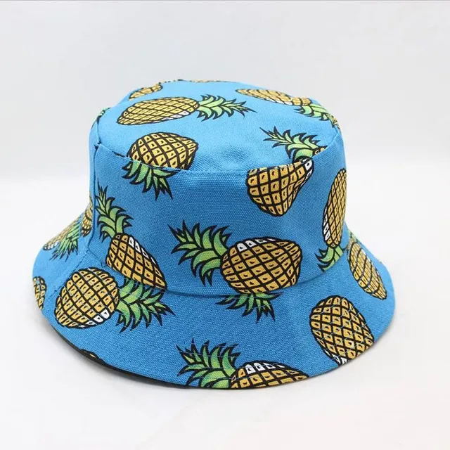 2019 Two sided Pineapple print Bucket Hat Fisherman Hat outdoor travel