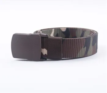 

European environmental Camouflage POE plastic buckle nylon belt lightweight men 's outdoor speed belt