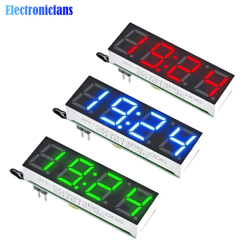 

Red Blue Green 3 In 1 LED DS3231SN Digital Clock Temperature Voltage Module DIY Time/Thermometer/Voltmeter DC 5-30V