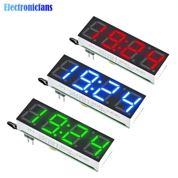 

Red Blue Green 3 In 1 LED DS3231SN Digital Clock Temperature Voltage Module DIY Time/Thermometer/Voltmeter DC 5-30V