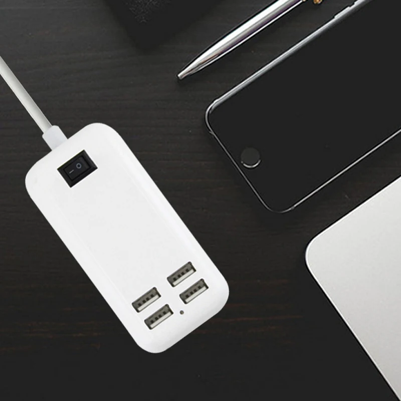 4 порта USB зарядное устройство док станция для iPhone X Samsung Galaxy S8 S9 Note 8 Быстрая