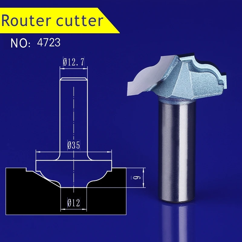 1pcs 12.7*35mm Chest/Door wood flat edge trimmer milling cutter