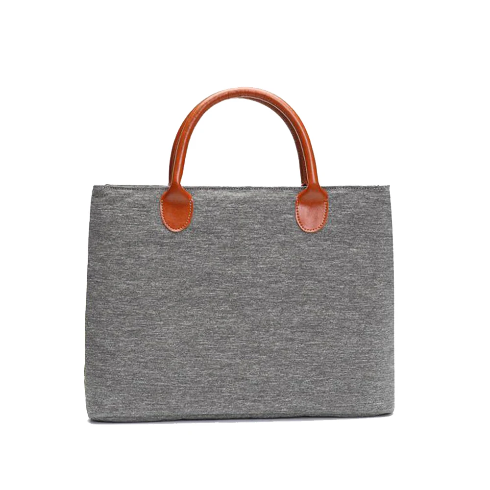 

13 14 inch Laptop Handbag 2018 Minimalist Linen Briefcase Korean Style Casual Notebook Bag for Macbook Air Pro Dell HP