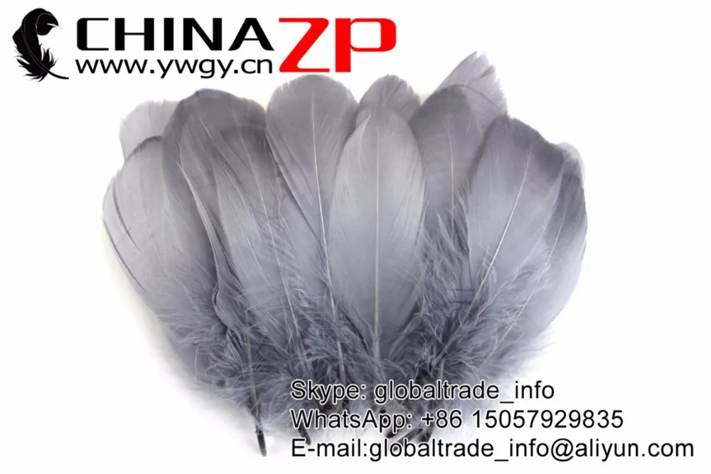 Grey Soft Goose Nageoires Feathers (5)