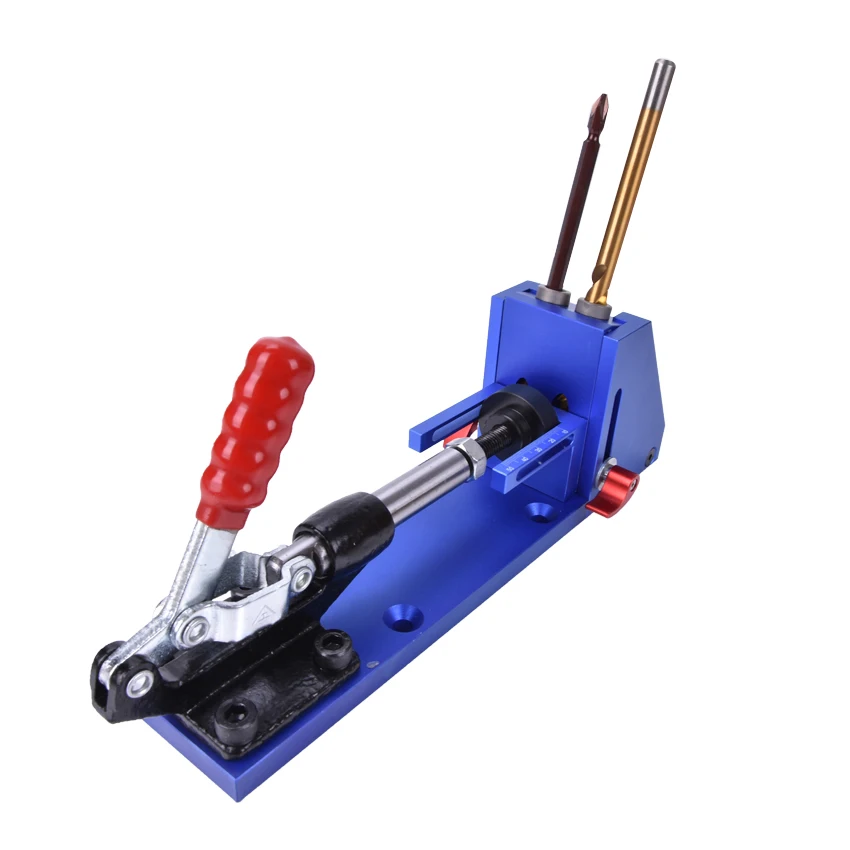 Pocket Hole Jig Woodworking Repair Kit Carpenter System Guide With Toggle Clamp 9 5mm And 3