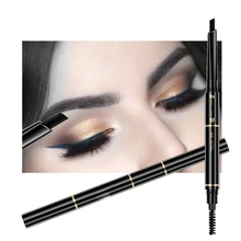 Воздушная подушка триадный карандаш для бровей водонепроницаемый долговечный треугольник натуральный макияж карандаш для подводки бровей с Кисточки для макияжа 3в1