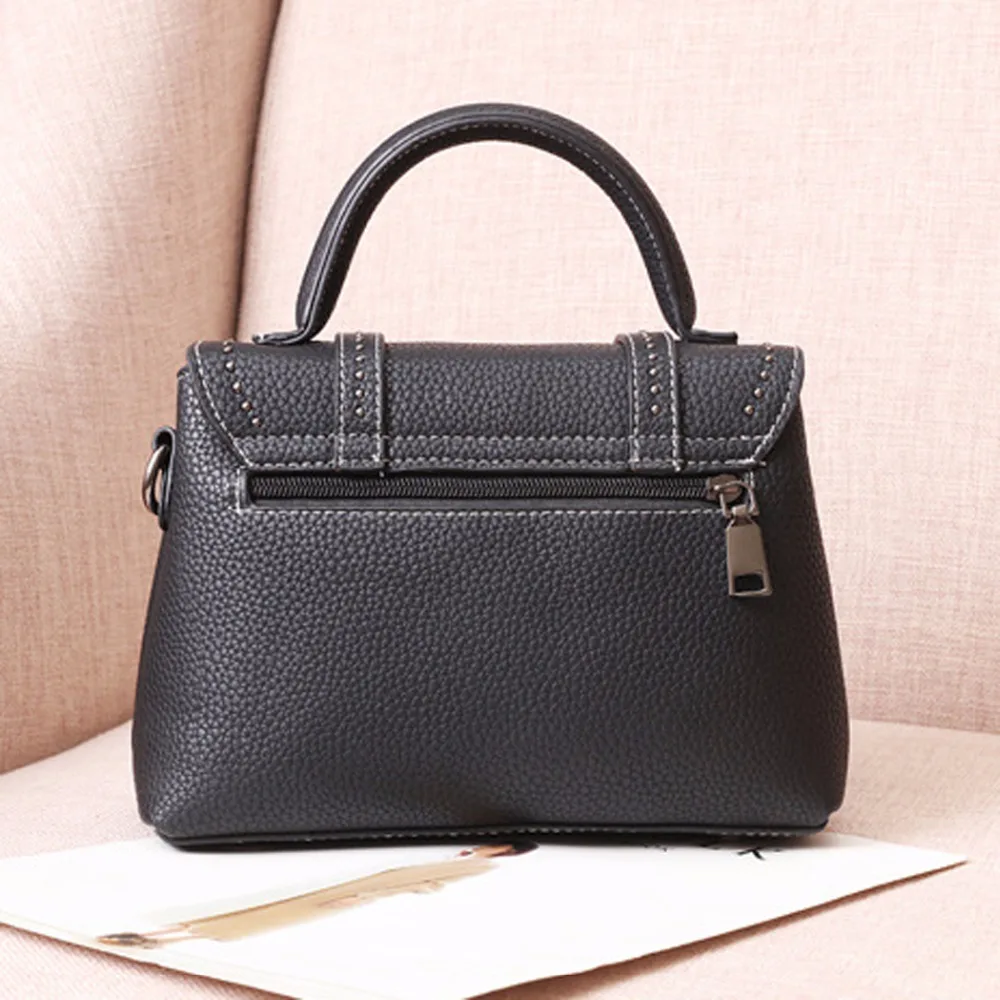 Женская сумка из мягкой ПУ кожи с заклепками и пряжкой|bag fashion women|bag womenbag women |