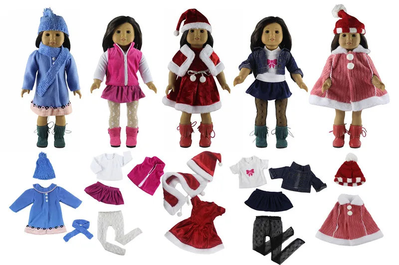 Хит, 5 шт., разные цвета и стили, кукольная одежда для 18 дюймов, американская кукольная кукла A01