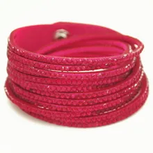 Европейский Популярный винтажный браслет, простой кожаный браслет с кристаллами, индивидуальный браслет, Шарм для женщин, браслет, специальное предложение