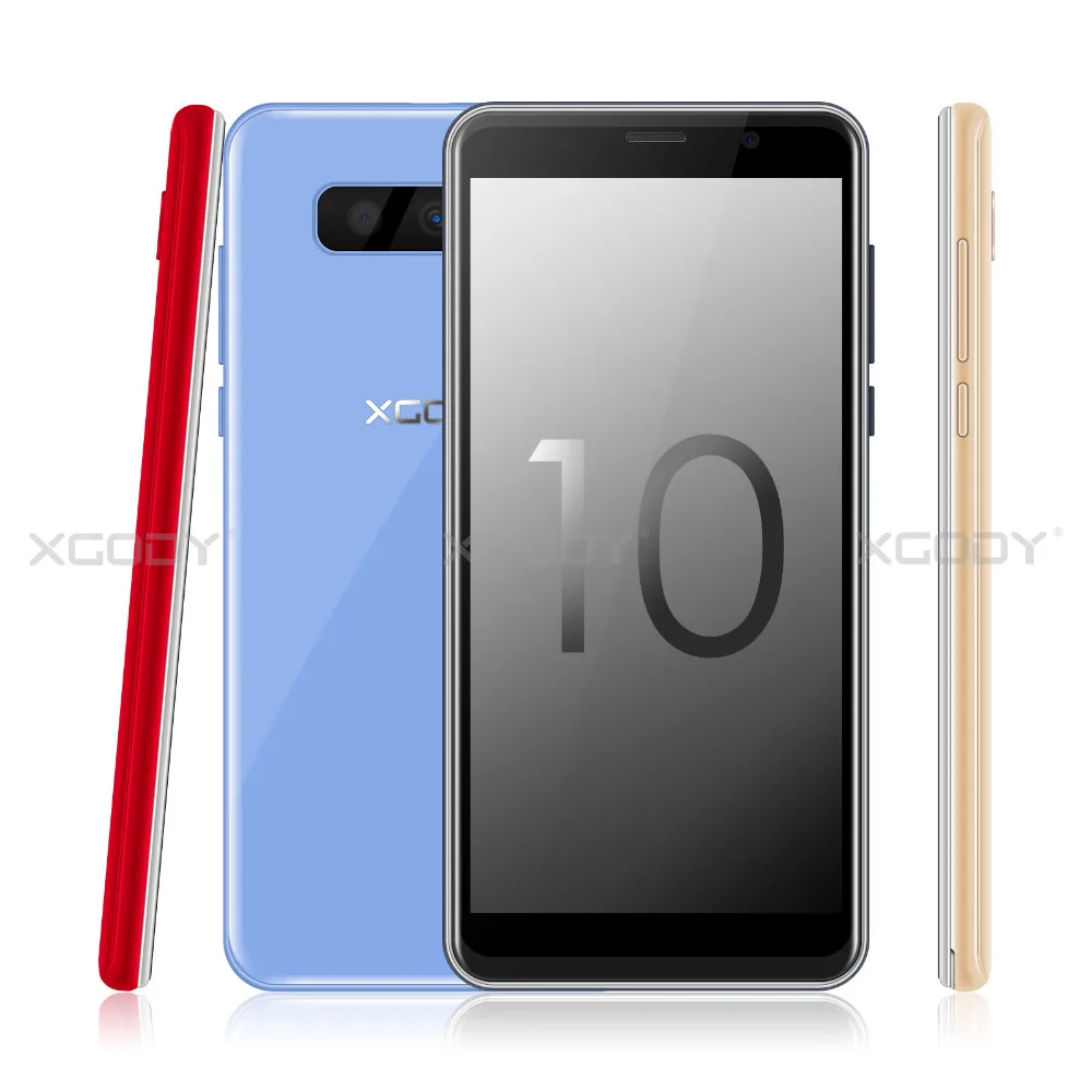 XGODY S10 мобильный телефон с 5 дюймовым 18:9 ОЗУ 2 Гб ПЗУ 16 MT6580 четырехъядерный двойной