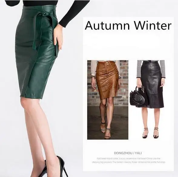 Осенне-зимние сексуальные кожаные юбки с высокой талией, Высококачественная кожаная женская юбка размера плюс 4XL, женская модная юбка-карандаш с поясом