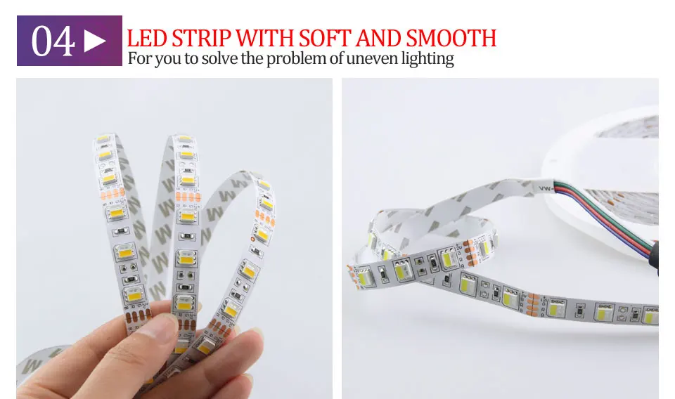 Foxanon DC 12V LED lighting Strip tape Double Color temperature adjustable 5M Flexible 3A 24 keys Remote Night Square Christmas05