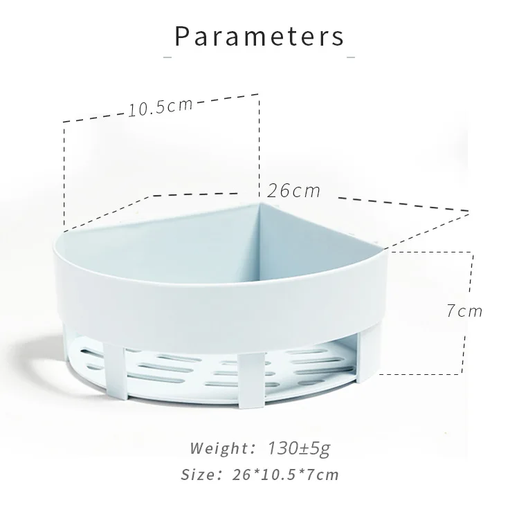 Чжан Цзи Tri-угловая корзина Ванная комната пространство Пластик Ванная комната полки настенные Аксессуары для ванной комнаты угловые полки
