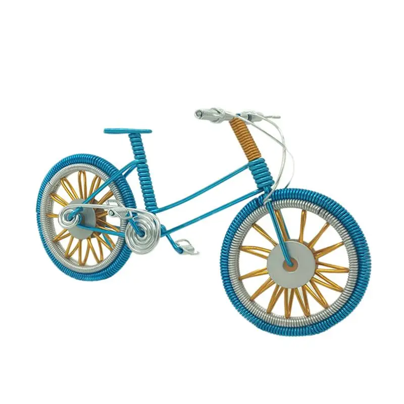 

1pc Bicycle Model Creative Metal Crafts Ornaments Home Decoration Bicycle Figurine Handicraft Miniatures