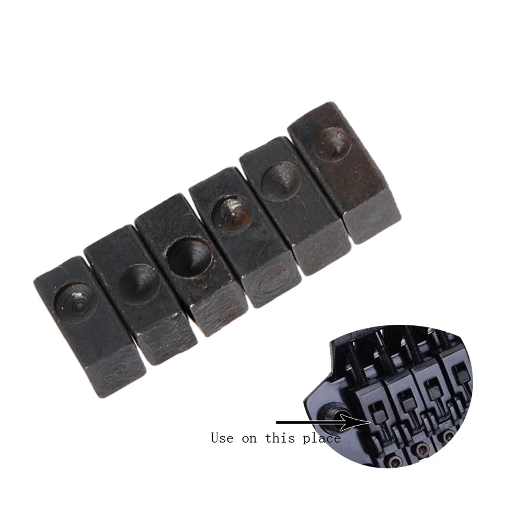 

6 Pcs Electric Guitar Tremolo Bridge Saddle Clamp Locking String Insert Block N10 dropship
