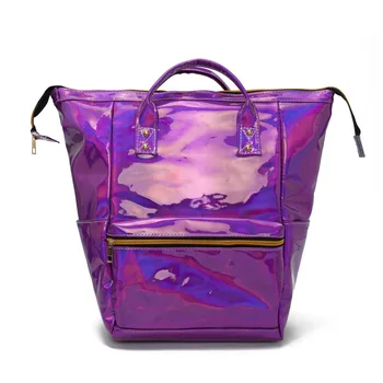 

Fashion Unisex Large School Backpack for Teenages Bling Glitter Holographic Laser Leather Backpack Travel Bags Shoulder Bag
