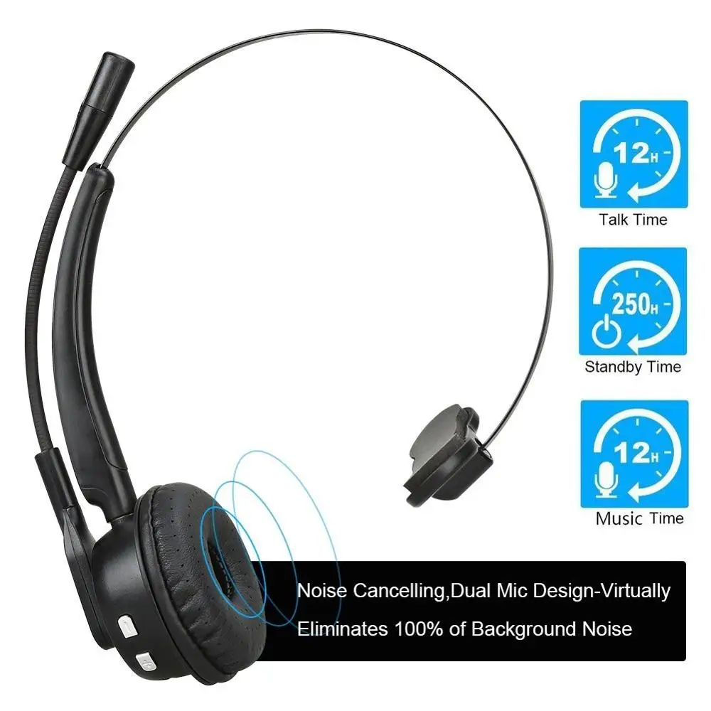 Bluetooth гарнитура беспроводной наушник с микрофоном накладная для сотового
