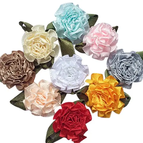 

CNCRAFT 20PCS U Pick Ribbon Flower carnation Appliques sewing/craft/wedding lots
