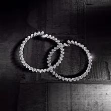 Godki Роскошный Многоцветный полный фианит CZ помолвка Свадебная вечеринка ночной клуб серебряные серьги для представлений шпилька