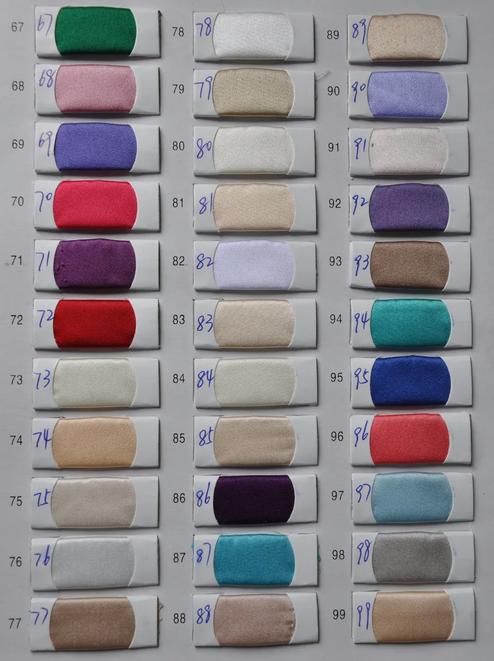 Satin Color  Chart 3