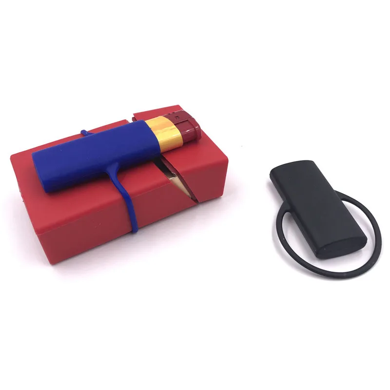 

New Silicone Lighter Leash Safe Stash Clip KeyChain Lighter Holder cover Secure Holder Color Random