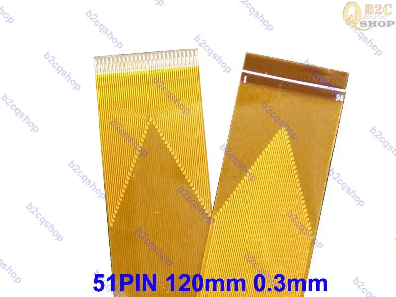 Кабель FFC FPC LVDS MIPI LCD с различными боковыми контактами Rev 51PIN 120 мм 0 3 | Электроника