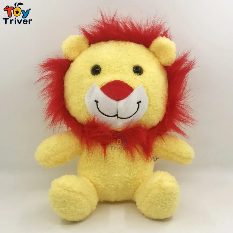 

24cm Plush Yellow Lion Toy Stuffed Animal Lions Baby Kids Children Birthday Gift Shop Home Decor Ornament Drop Shipping Triver