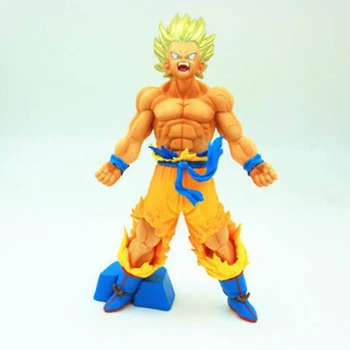 

Super Saiyan cartoon figure action toy gifts anime Dragon Ball Son Goku collection anime peripheral with box 20cm Y7478