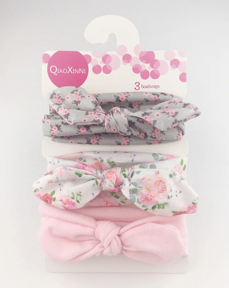 

2019 NEW 3pcs/lot baby headband flower print hairwear for newborn baby girl headband for litle girl headbands children