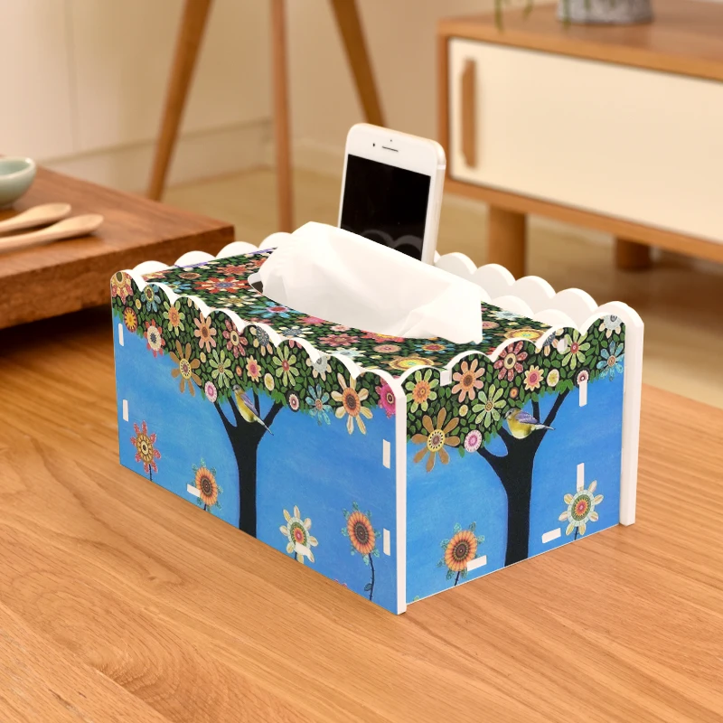Креативный домашний кухонный ПВХ-деревянная коробка для салфеток DIY плотная салфетка держатель Чехол дистанционный контрольный контейнер тканевый чехол Настольный 1pc-A3