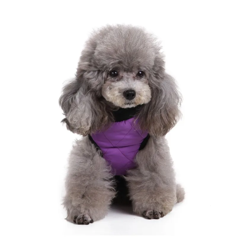 Полиэстер, куртка для питомца, собаки, на молнии, кошка, повседневный жилет, рукава, пряжка, толстая, теплая, для прогулок, XS-XL