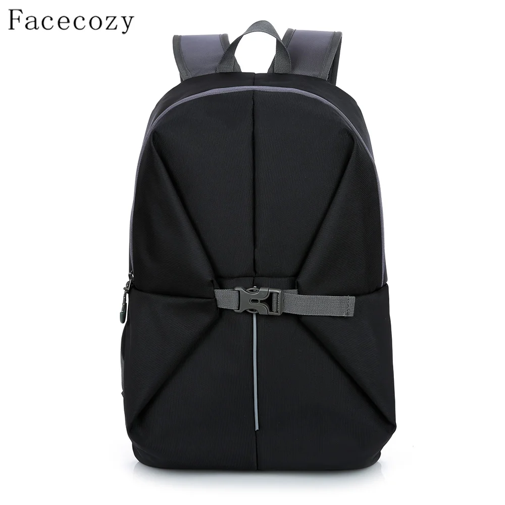 Facecozy Outdoor Men&Women Hiking Nylon Backpack Ultra-thin Lightweight Unisex Softback Comfortable Soft Sports Convertible Bag