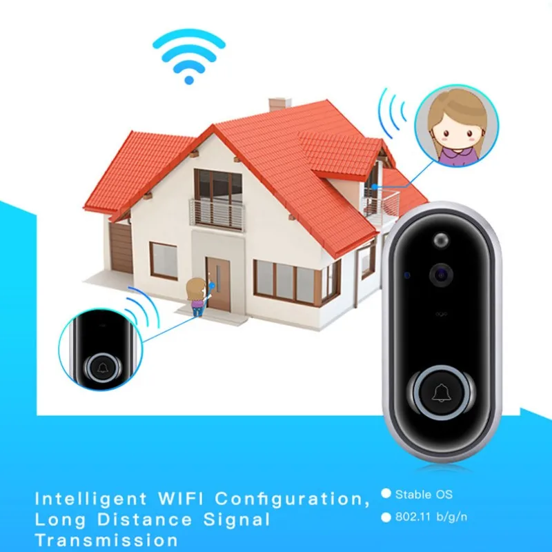 Умный видеодомофон с Wi Fi дверной звонок M6 1080P беспроводная камера безопасности