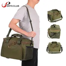 Lixada Рыболовная Сумка портативная многофункциональная холщовая рыболовная плечевая сумка для рыболовных снастей рыболовная приманка катушка сумка чехол