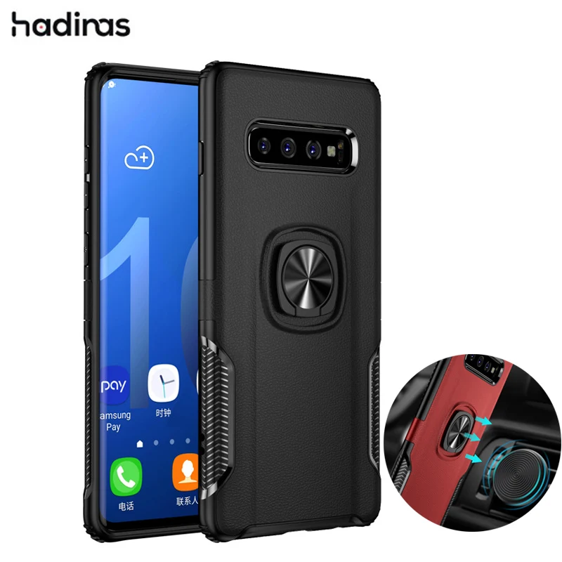 Магнитное Силиконовое чехол для samsung Galaxy S10 плюс кольцо держатель телефона S10e +