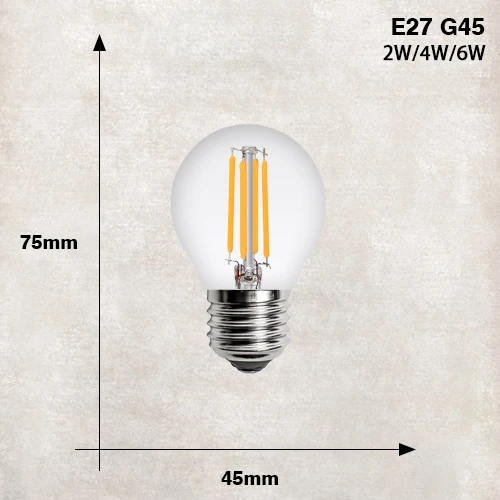 Bombillas E27 Светодиодный свет накаливания Ретро лампа Эдисона лампы 220 В G45 G80 G95 2 Вт-8 Вт лампада светодиодный свет Эдисона лампочка-свеча - Испускаемый цвет: E27 G45