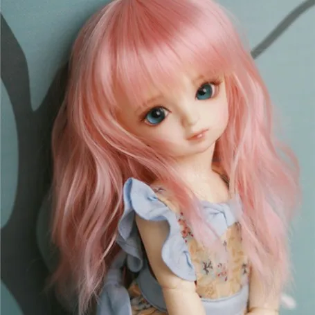 

doll accessories 1/6 Bjd wig doll hair wig long straight bangs soft waves curly wavy girl woman doll wig - c16